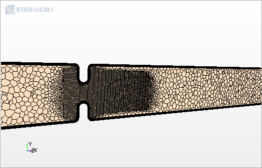 Figure 2: Volume mesh (cut-off plane)