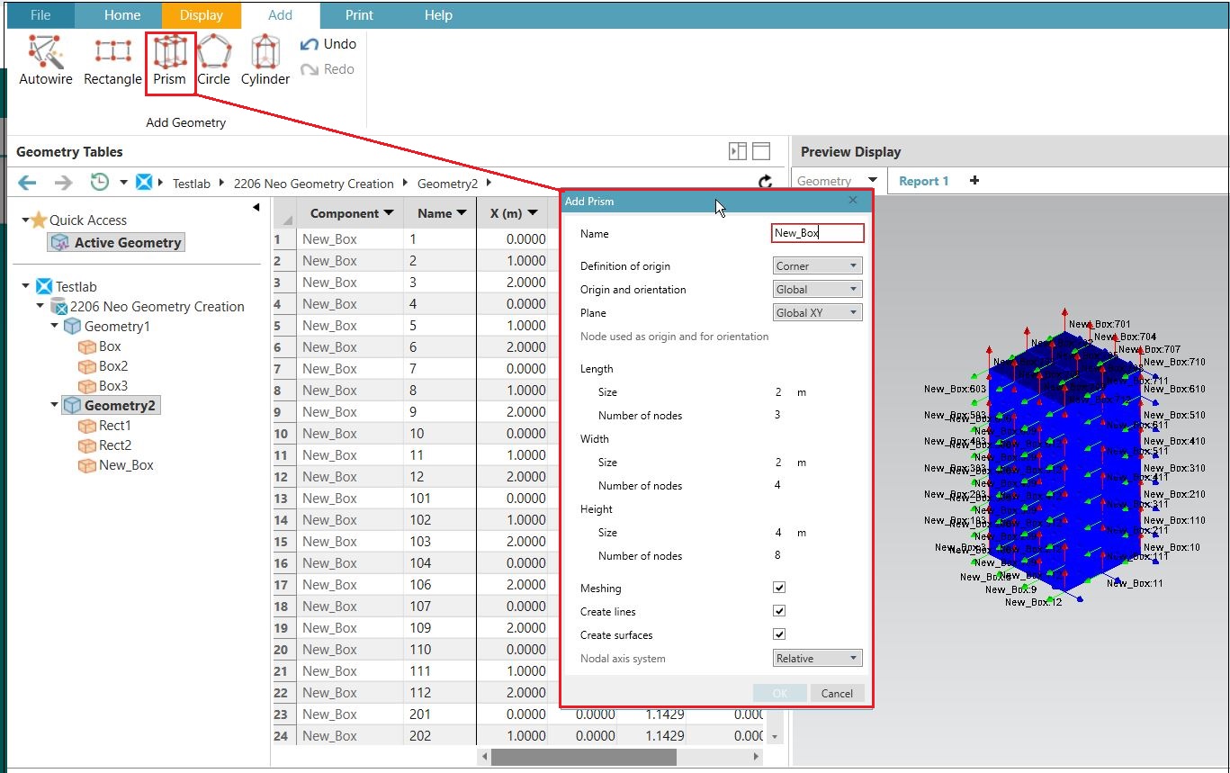 Simcenter Testlab Neo: Geometry Creation