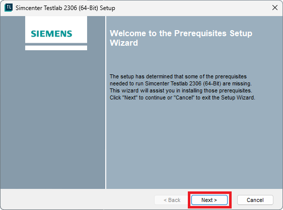 The Prerequisites Setup Wizard