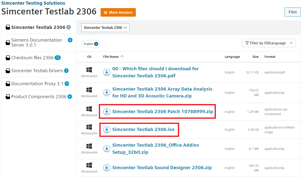 Downloading the 2306 iso file and the zipped Patch 10788999