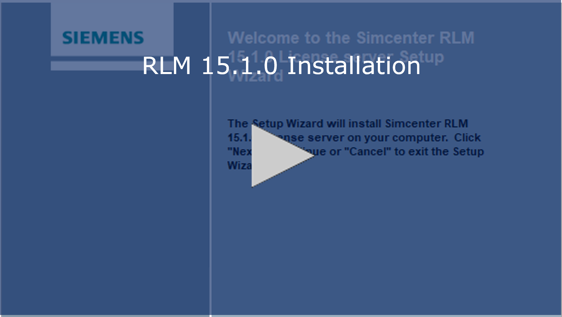 Image link to the video walkthrough of installing the RLM 15.1.0 License Server.