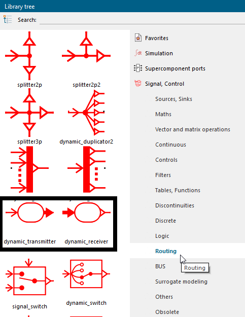 Transmitter and Receiver components in the Signal, Control library