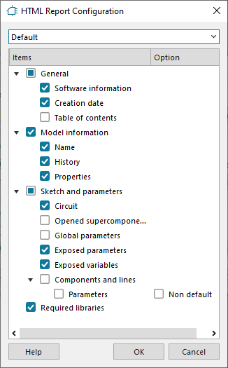 Configuring the content of the supercomponent documentation file