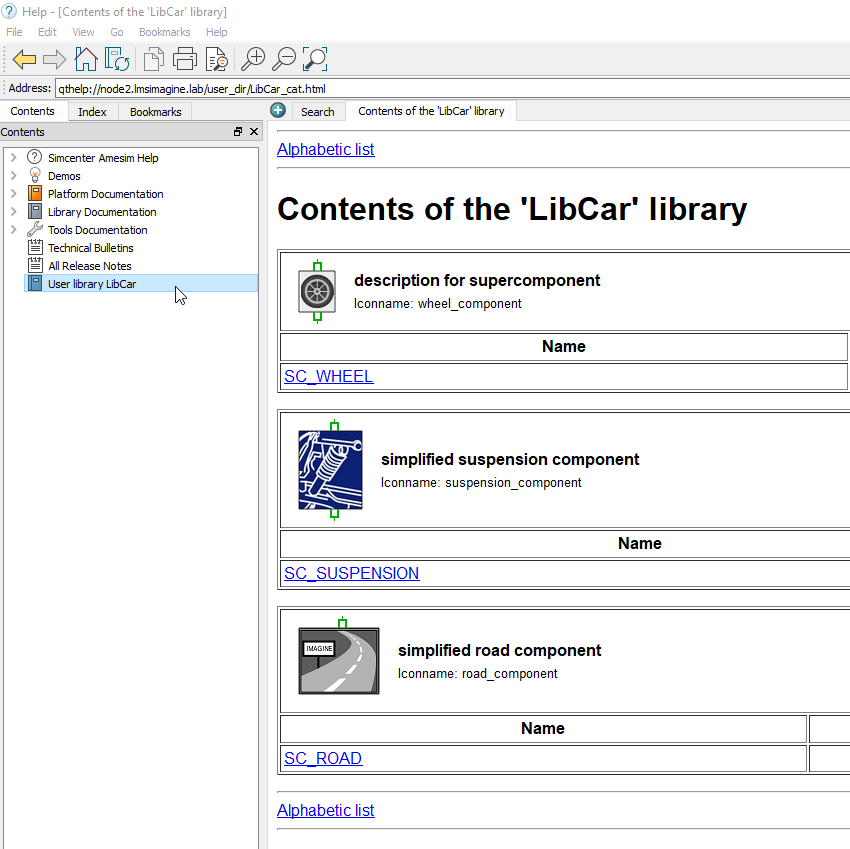 Additional node for user-library documentation