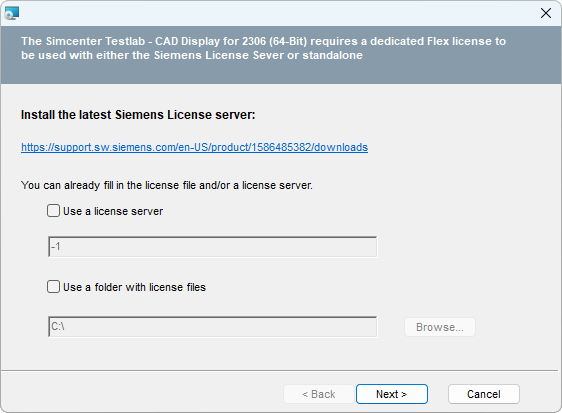 CAD Display license setup